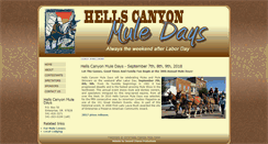 Desktop Screenshot of hellscanyonmuledays.com